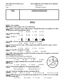 Bài kiểm tra giữa học kì II khối 5 môn: Toán