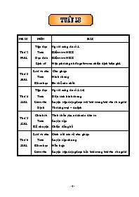 Giáo án dạy tuần 18 - Trường tiểu học Nguyễn Đình Chiểu