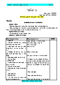 Giáo án dạy tuần 2 - Trường tiểu học Luận Thành 1