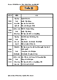 Giáo án dạy tuần 25 - Trường tiểu học Nguyễn Đình Chiểu