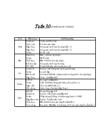 Giáo án Lớp 5 - Tuần 30 (tiết 30)