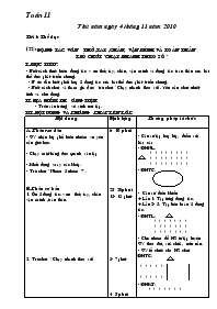 Giáo án dạy tuần 11 - Trường Tiểu học số 2 Xã Phúc Than