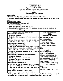 Giáo án Lớp 5 - Tuần dạy 13