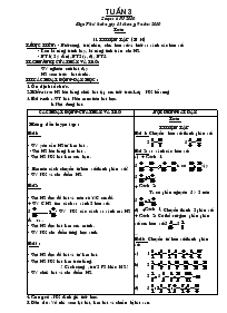 Giáo án Lớp 5 - Tuần dạy 3