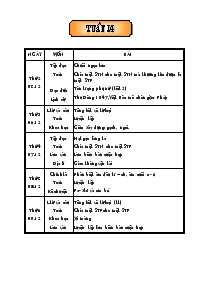 Giáo án tổng hợp tuần 14 Lớp 5