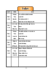 Giáo án tổng hợp tuần 6 Lớp 5