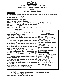 Giáo án Tuần 24 - Học kỳ 2 Lớp 5