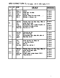 Giáo án tuần thứ 2 lớp 5