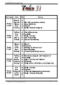 Giáo án khối 5 - Trường Tiểu học Quang Trung - Tuần 31