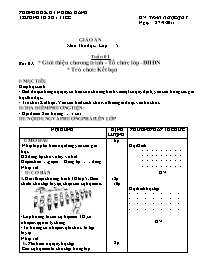 Giáo án Thể dục lớp 5 - Bài 01: Giới thiệu chương trình - Tổ chức lớp – Đội hình dội ngũ - Trò chơi: Kết bạn