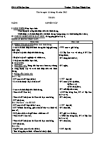 Giáo án Toán - Tiết 92: Luyện tập