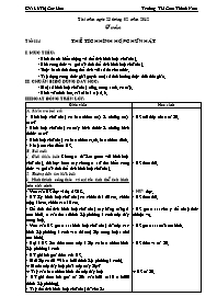 Giáo án Toán - Tiết 114: Thể tích hình hộp chữ nhật