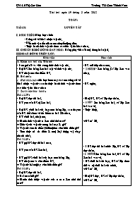 Giáo án Toán - Tiết 131: Luyện tập