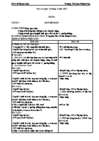 Giáo án Toán - Tiết 135: Luyện tập