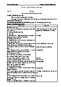 Giáo án Toán - Tiết 37: So sánh hai số thập p