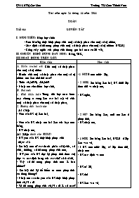 Giáo án Toán - Tiết 64: Luyện tập