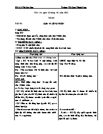 Giáo án Toán - Tiết 95: Chu vi hình tròn