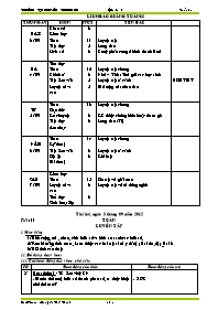 Thiết kế bài soạn lớp 5 - Tuần 3 - Trường Th Nguyễn Thái Bình