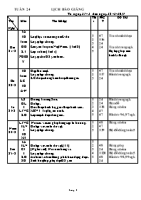 Bài soạn lớp 5 - Tuần 24