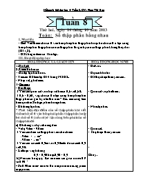 Kế hoạch bài học lớp 5 - Tuần 8 - Phạm Thị Bá